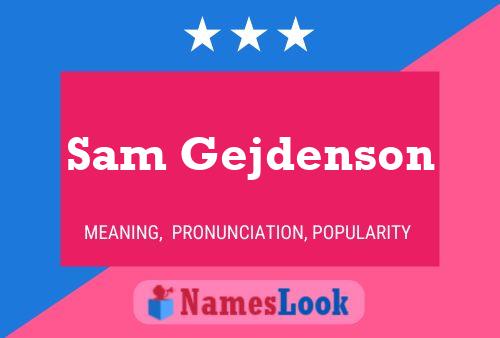 Sam Gejdenson 名字海报