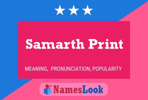 Samarth Print 名字海报