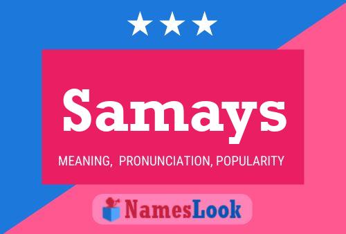 Samays 名字海报