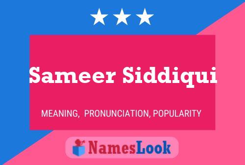 Sameer Siddiqui 名字海报