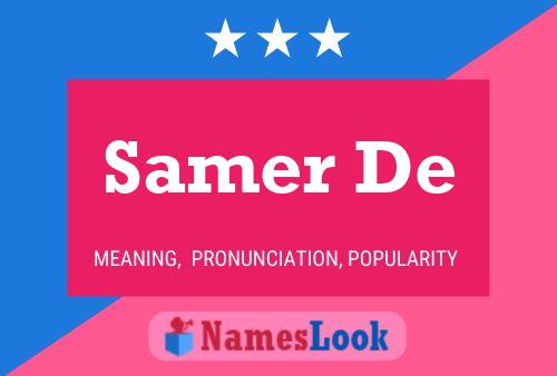 Samer De 名字海报