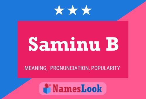 Saminu B 名字海报