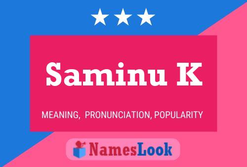 Saminu K 名字海报