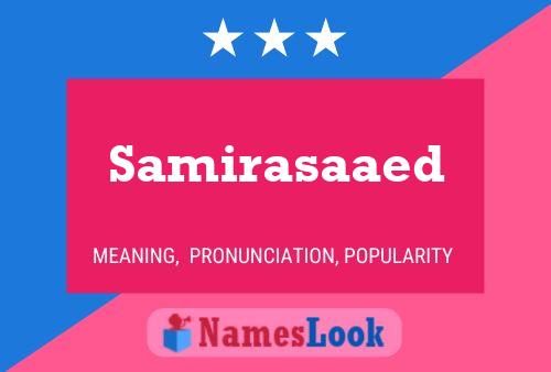 Samirasaaed 名字海报