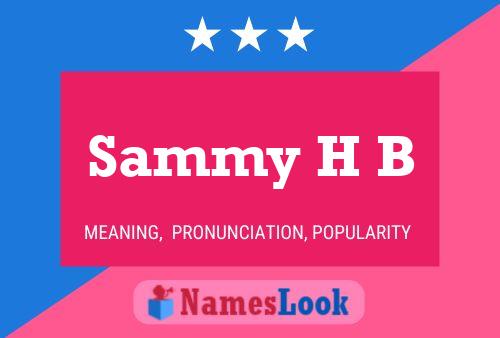 Sammy H B 名字海报