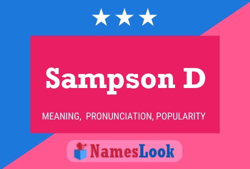 Sampson D 名字海报