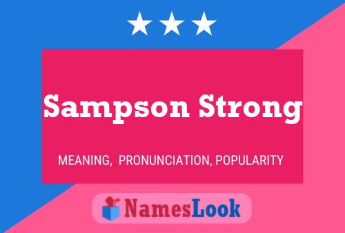 Sampson Strong 名字海报