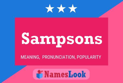 Sampsons 名字海报