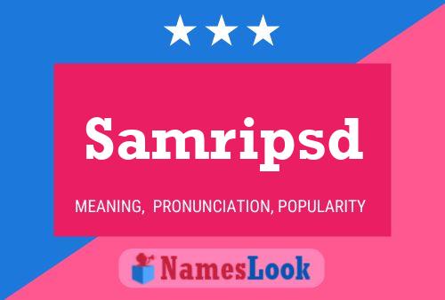 Samripsd 名字海报