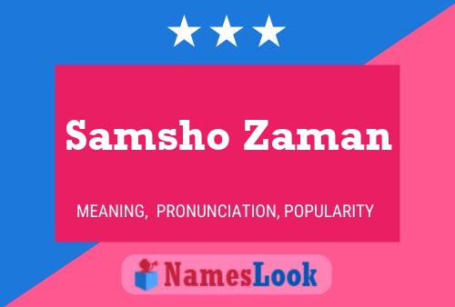 Samsho Zaman 名字海报