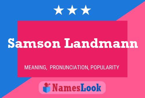 Samson Landmann 名字海报