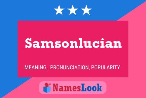 Samsonlucian 名字海报