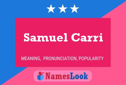 Samuel Carri 名字海报