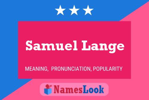 Samuel Lange 名字海报