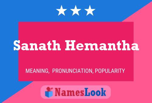 Sanath Hemantha 名字海报