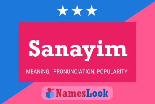 Sanayim 名字海报