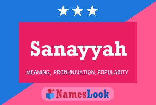 Sanayyah 名字海报