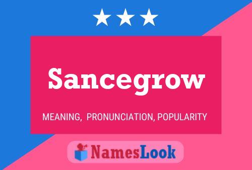 Sancegrow 名字海报