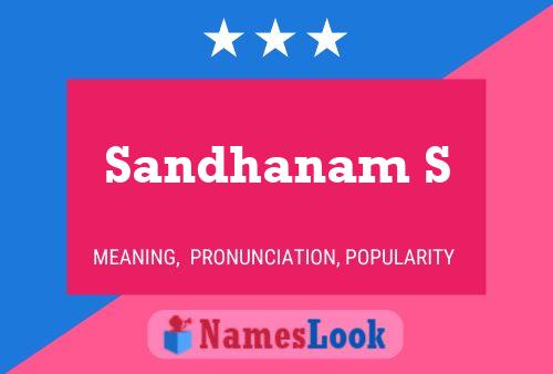 Sandhanam S 名字海报