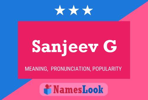 Sanjeev G 名字海报