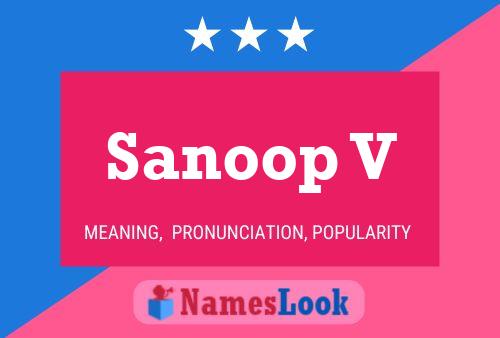 Sanoop V 名字海报