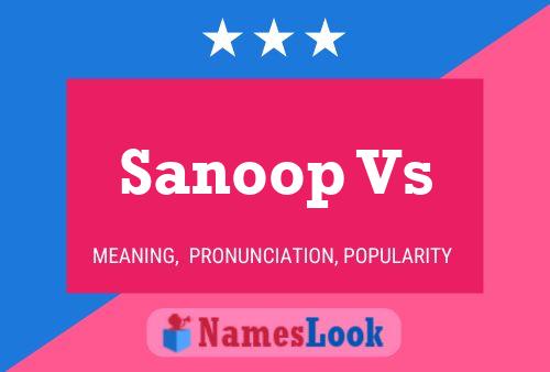 Sanoop Vs 名字海报