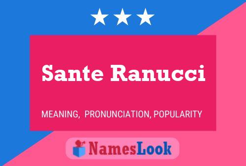 Sante Ranucci 名字海报