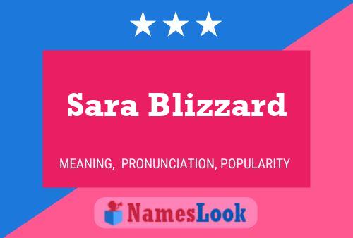 Sara Blizzard 名字海报