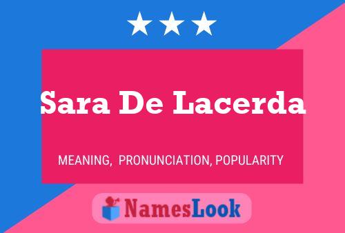 Sara De Lacerda 名字海报