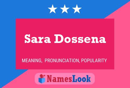 Sara Dossena 名字海报