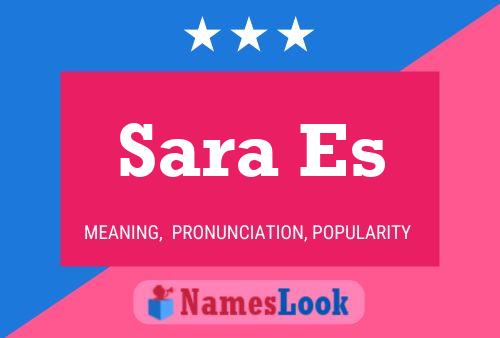 Sara Es 名字海报