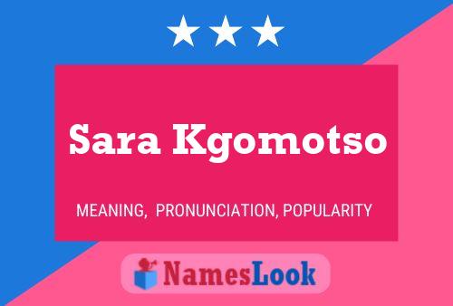 Sara Kgomotso 名字海报