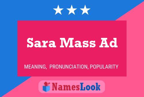 Sara Mass Ad 名字海报