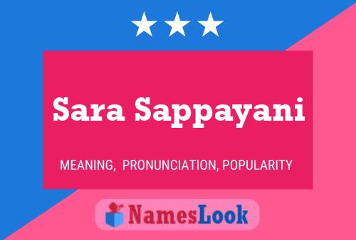 Sara Sappayani 名字海报