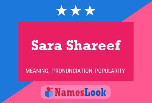 Sara Shareef 名字海报