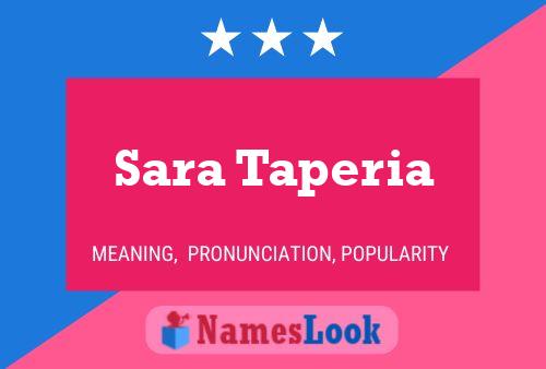 Sara Taperia 名字海报