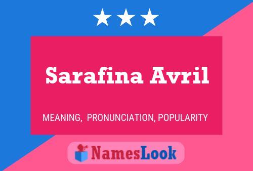 Sarafina Avril 名字海报