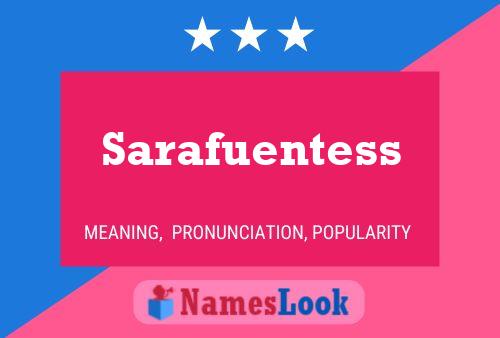 Sarafuentess 名字海报