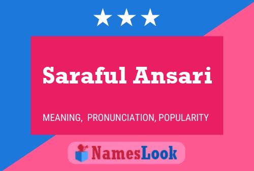 Saraful Ansari 名字海报