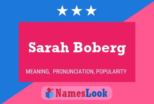 Sarah Boberg 名字海报