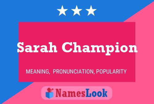 Sarah Champion 名字海报