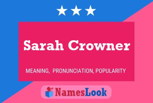 Sarah Crowner 名字海报