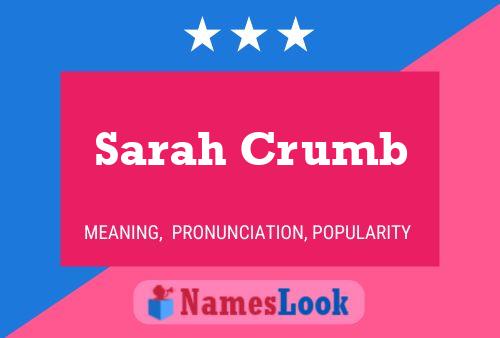 Sarah Crumb 名字海报