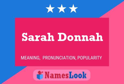 Sarah Donnah 名字海报