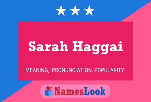 Sarah Haggai 名字海报