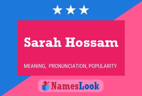 Sarah Hossam 名字海报