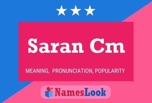 Saran Cm 名字海报