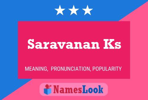 Saravanan Ks 名字海报