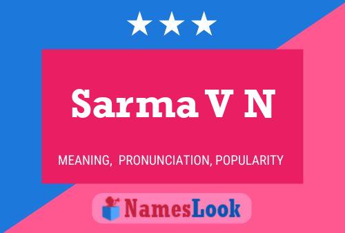 Sarma V N 名字海报