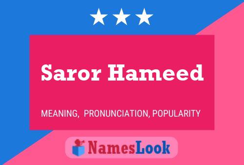 Saror Hameed 名字海报